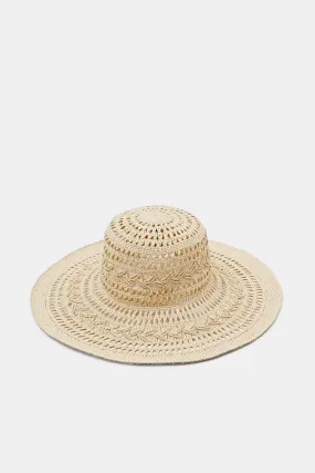 Cappello cloche in paglia intrecciata