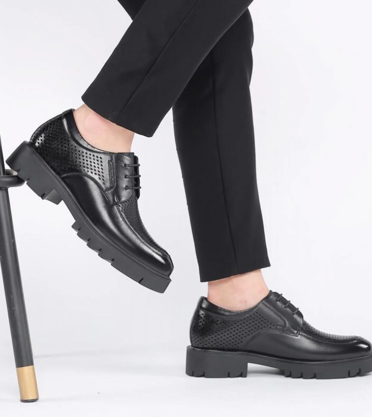 Sandalo da uomo da 10 cm Tacco invisibile Sandali eleganti da uomo da 8 cm Scarpe formali Scarpe da sposa più alte da uomo trasp