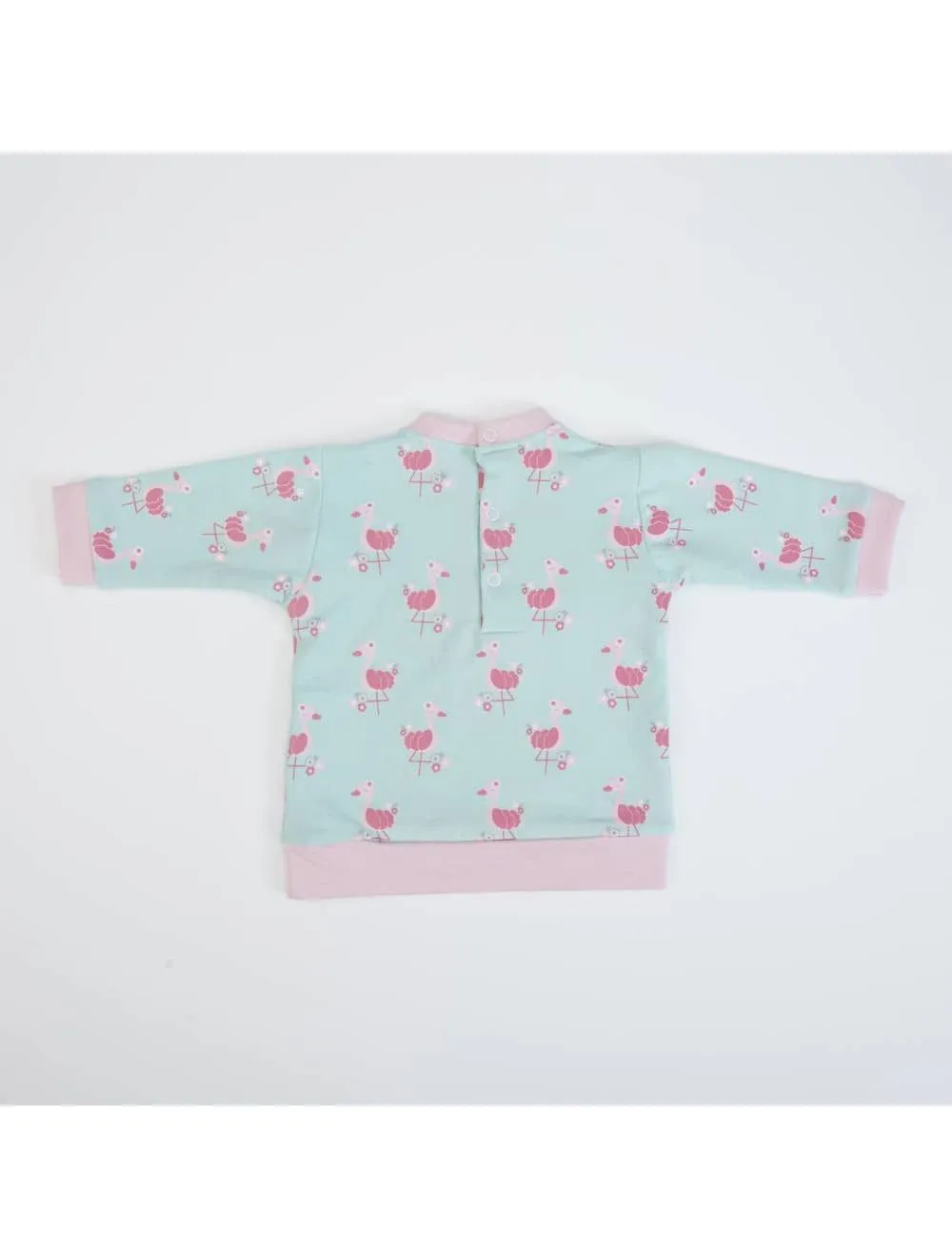  TUTA NEONATA BAMBINA IN COTONE PRIMAVERA - CIGNO 